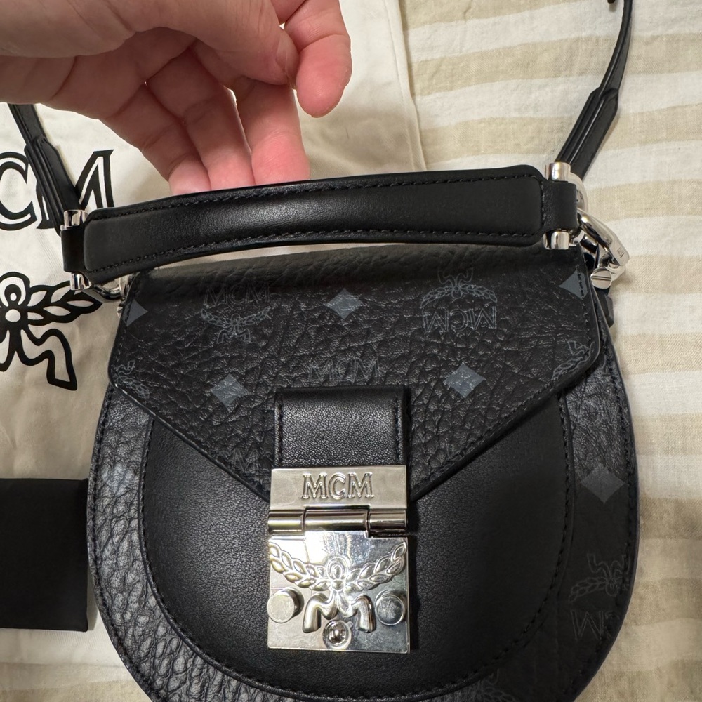 MCM (Black Visetos Patricia Mini Shoulder Bag) - Picture 3 of 14